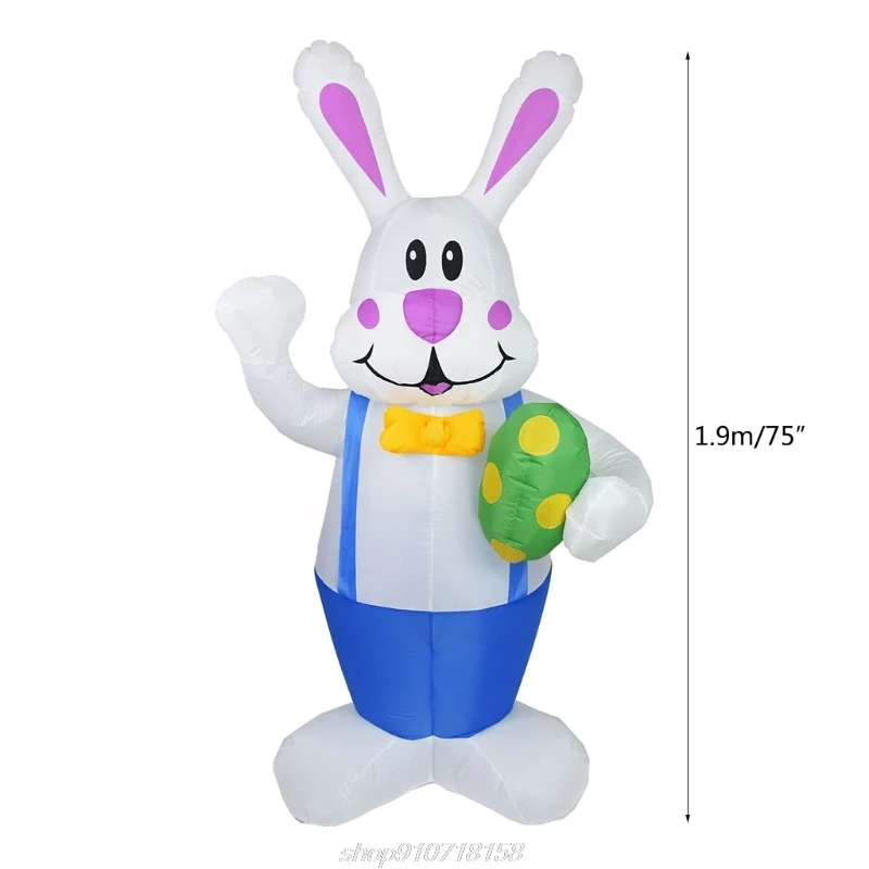 

1.9m Inflatable Easter Bunny Doll Toy LED Night Light Figure Yard Outdoor Garden Party Ornament Decorations J28 21 Dropship