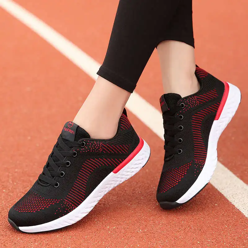 

32-39 Casual Sneakers Size 10 Women Sport Sneakers Red Sneakers Sport Woman Running Shock Absorbing White Sports Shoes Tennis