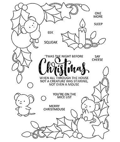 Рождественская мышь прозрачный силиконовый штамп печать Сделай Сам Скрапбукинг