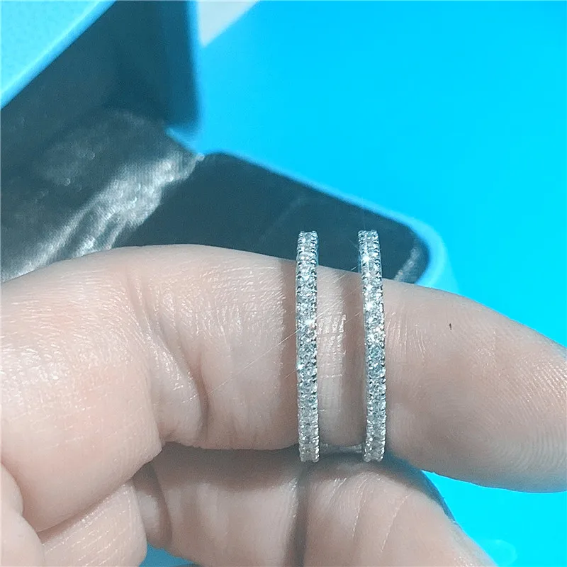 Choucong Empressa, стильное двойное кольцо, 925 пробы, серебряное, проложенное AAAAA cz, вечерние, обручальные кольца для женщин, ювелирные изделия
