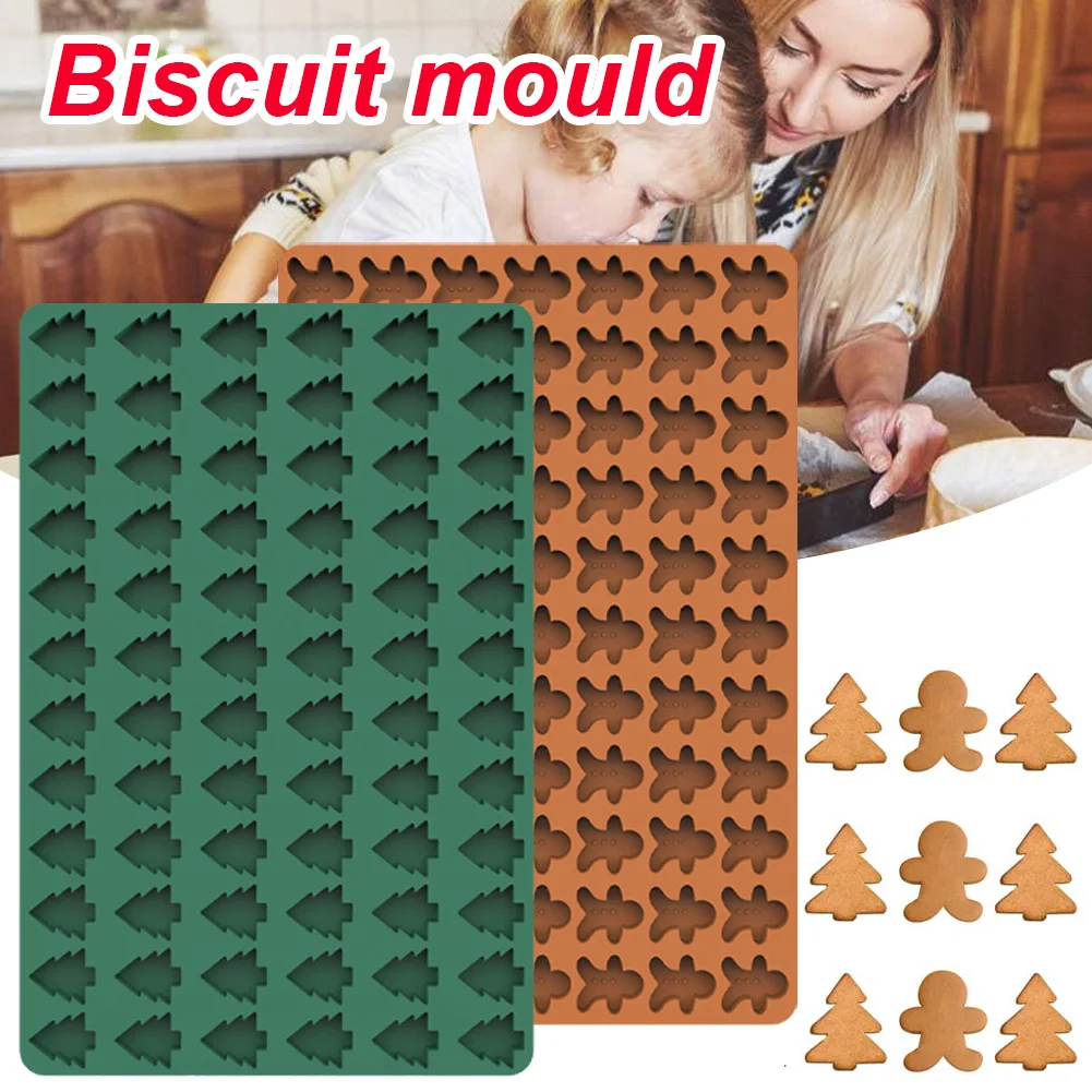 

Christmas Tree Silicone Biscuit Mold Cake Decorating Tools Mini Baking Pan Bread Chocolate Biscuit Moulds Kitchen Accessories