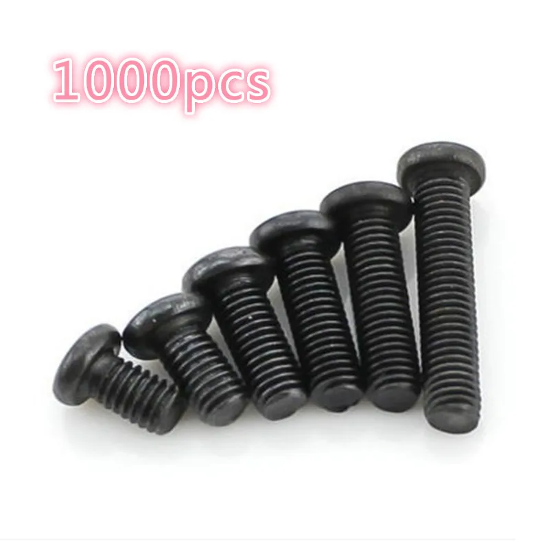 

1000pcs/box Black Carbon Steel Cross Recessed Pan Head machine Screw M1.4x2/2.5/3/3.5/4/4.5/5/6/7/8mm