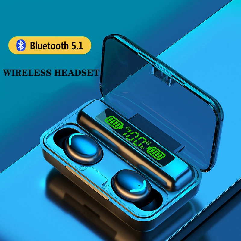 Наушники вкладыши TWS с новые F9 5 Беспроводной Bluetooth гарнитура 1 сенсорный экран