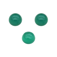5pcs natural semiprecious stone genuine green agate cabochons round 6mm accessories for making jewelry diy ring earrings pendant