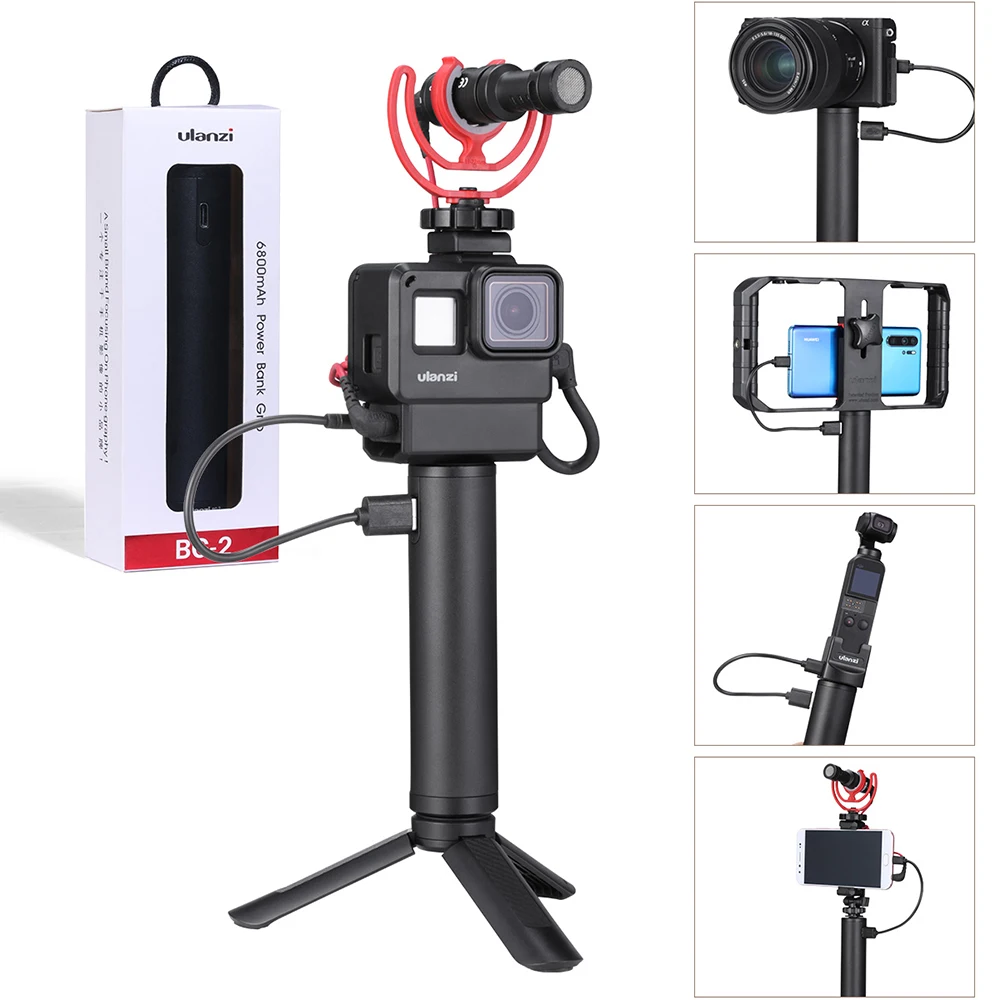 Ulanzi BG-1/BG-2 ручной аккумулятор дополнительный для DJI Osmo Pocket GoPro Hero 8 7 6 5 4 Action |