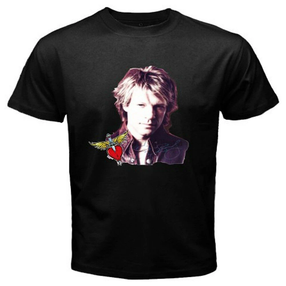 Новая Черная футболка JON BON JOVI Rock Music Legend летняя брендовая для фитнеса
