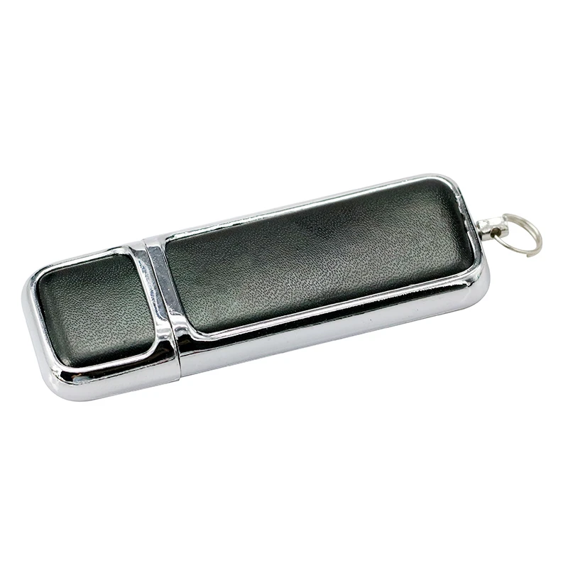 Простой кожаный бизнес USB подарок для учителя ручка-накопитель 16 Гб 64 ГБ 32 ГБ 4 ГБ 128 8 Гб Флешка usb флеш-карта памяти с кольцом для ключей