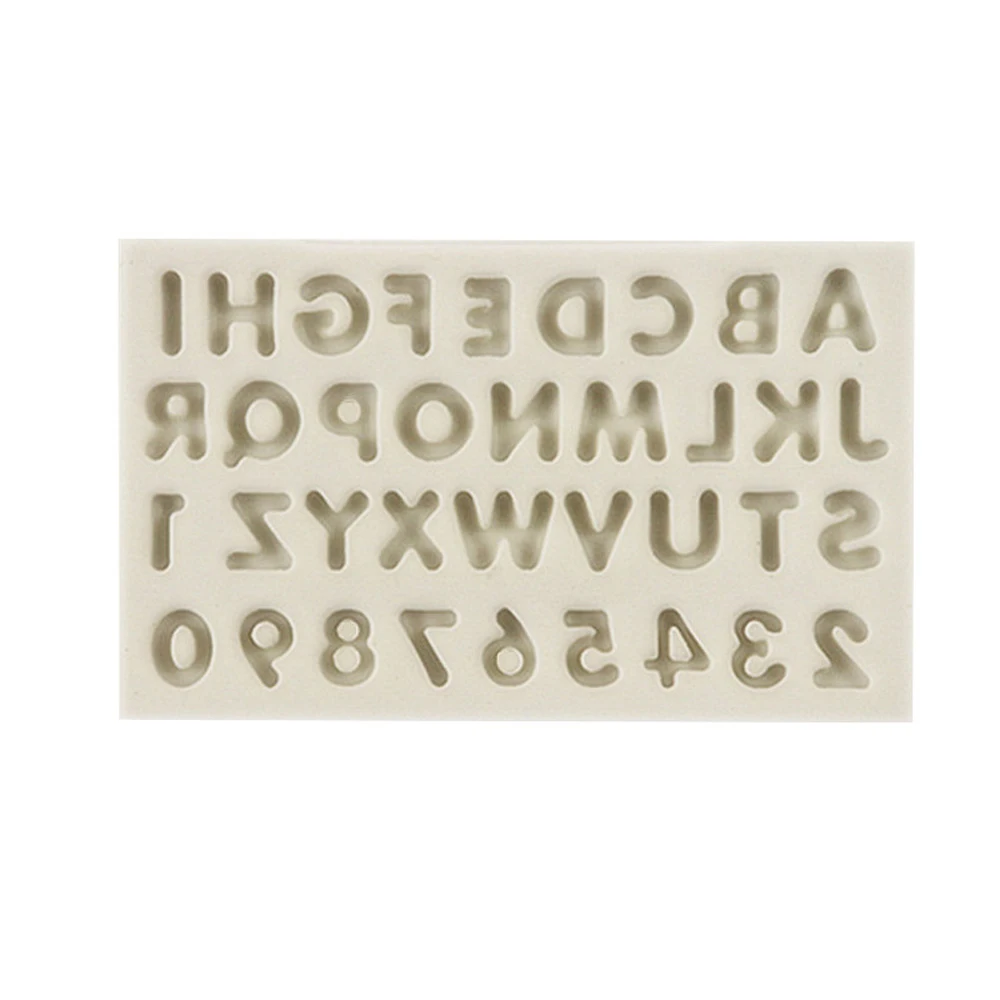 FDA силиконовые формы для конфет с английскими буквами и цифрами шоколада на день