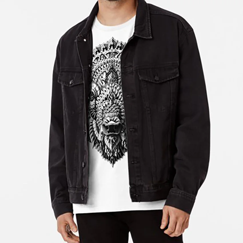 Мужская футболка Bison buffalo bull alpha ben kwok bioworkz com pattern|Мужские футболки| |