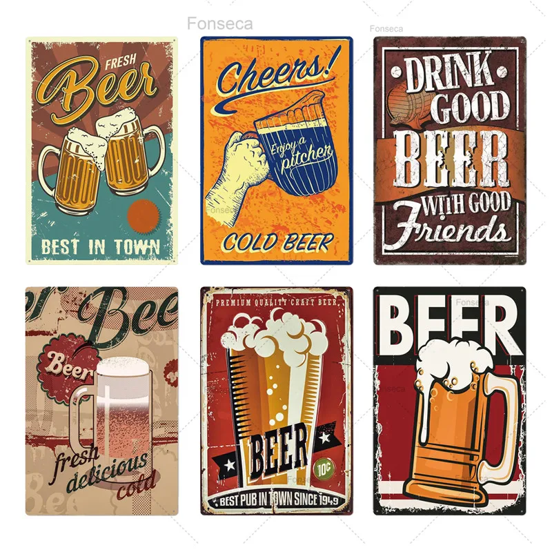 Пивной металлический жестяной знак забавный плакат винтажный Настенный декор