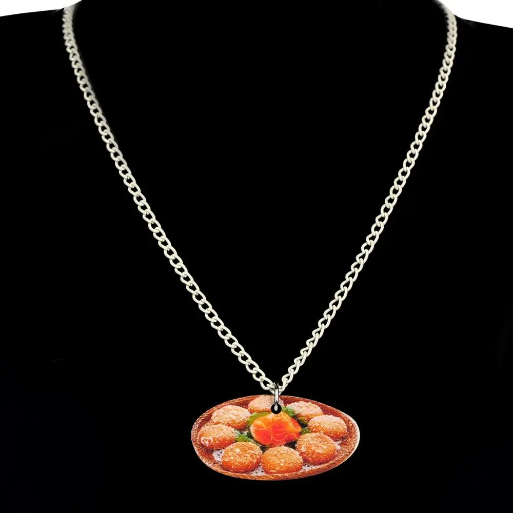 Набор из колье и серёг с подвеской в виде тыквы