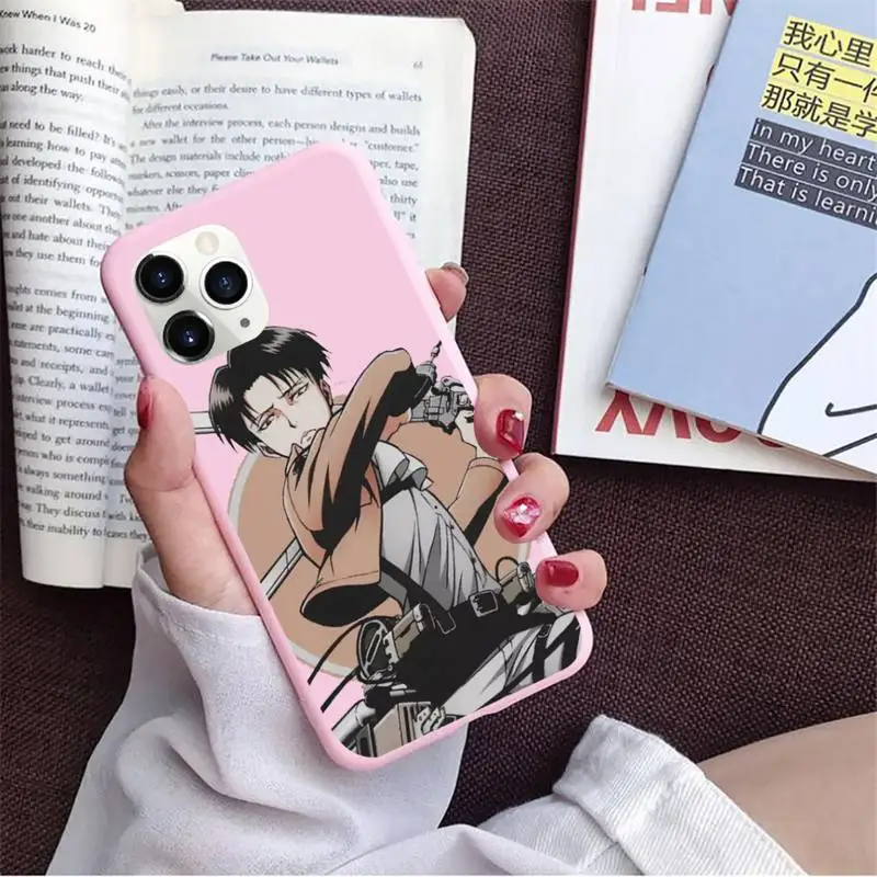

Japan anime attack on titan Phone Case Candy Color for iPhone 11 12 pro XS MAX 8 7 6 6S Plus X 5S SE 2020 XR