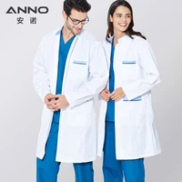 anno long sleeve lab uniforms work wear pharmacy white coat hospital women man white doctor uniform jout wear surgical gown