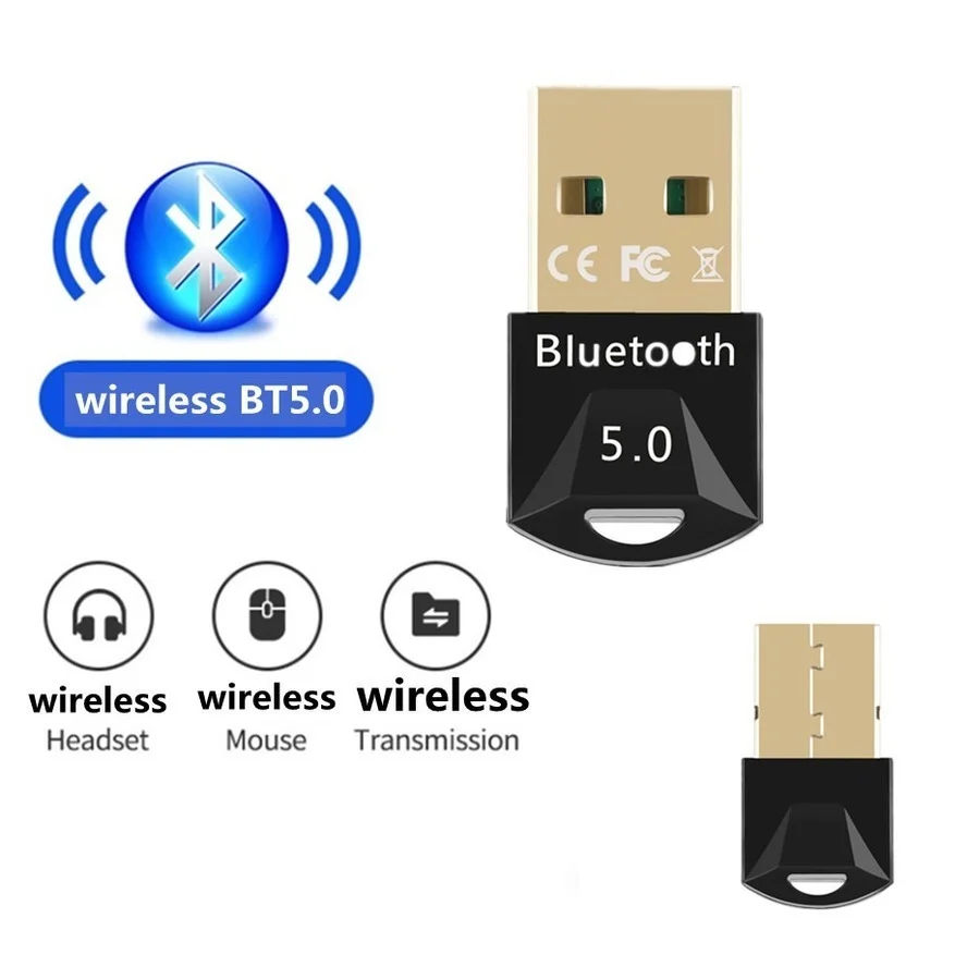 WvvMvv USB wireless BT5.0 Adapter 5.0 Receiver Dongle High Speed Transmitter For Laptop PC Computer | Компьютеры и офис