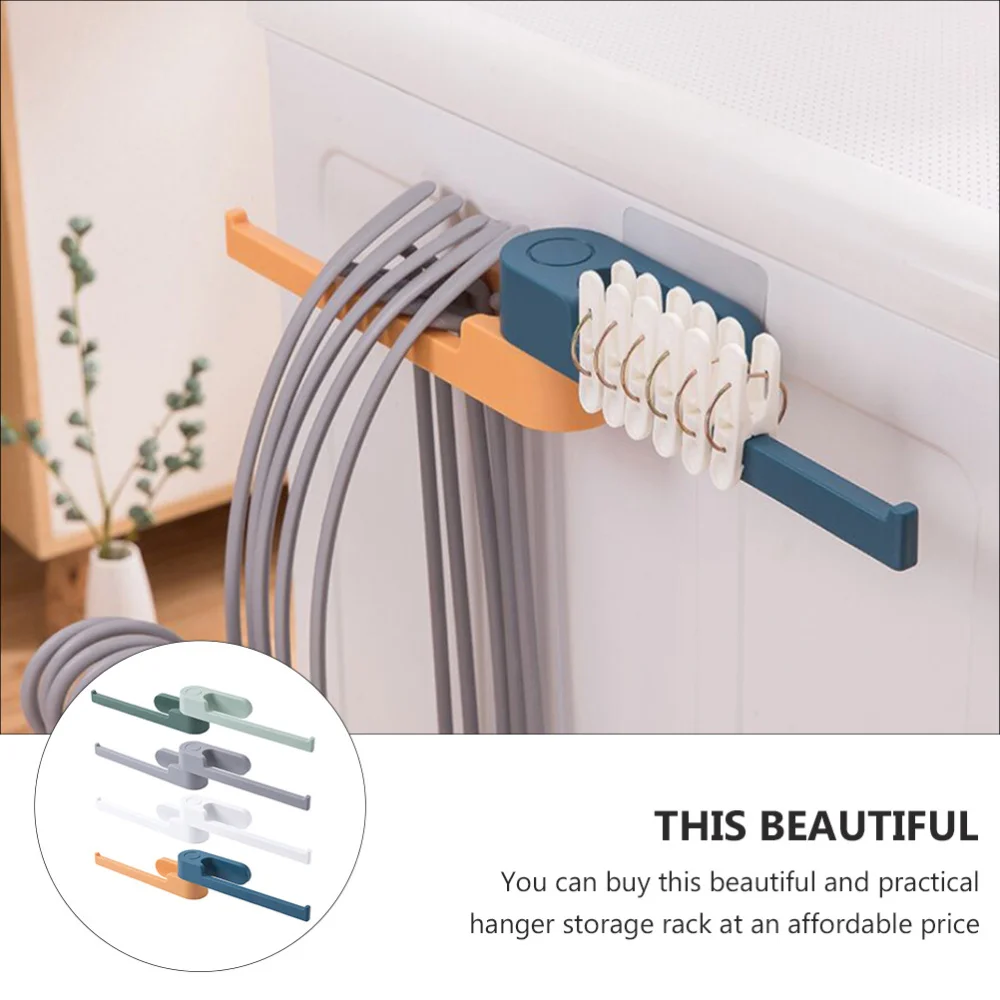 

4pcs Fodable Hanger Organizer Storage Rack Practical Clothes Hanger Rack
