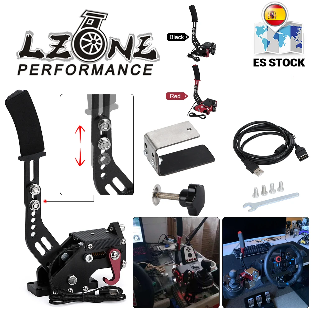 

14Bit PC USB Handbrake for SIM Auto Racing Games G25/G27/G29 T500 Steel And Aluminum RALLY Adjustable For PC Windows