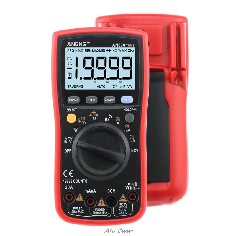 Цифровой мультиметр AN870 19999 отсчетов True RMS амперметр напряжения измеритель