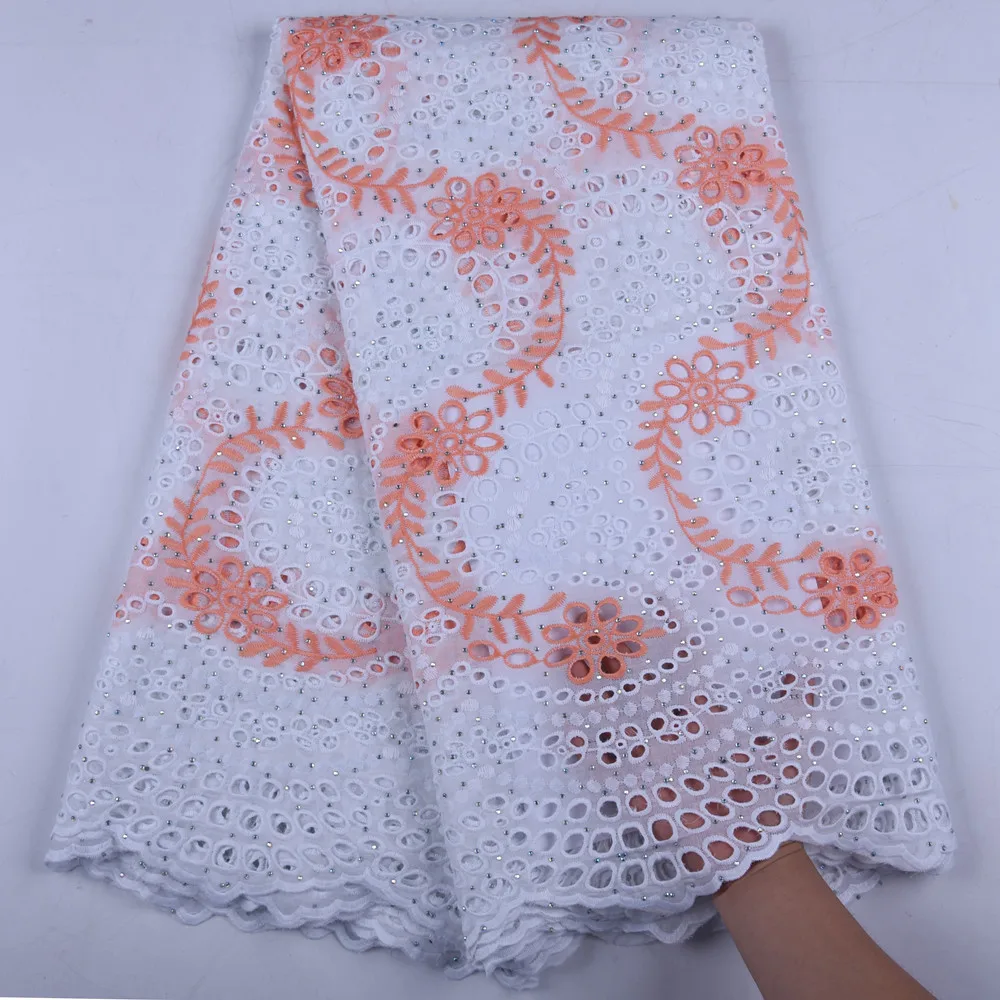 Горячая Распродажа африканская 100% хлопчатобумажная кружевная ткань новейшая