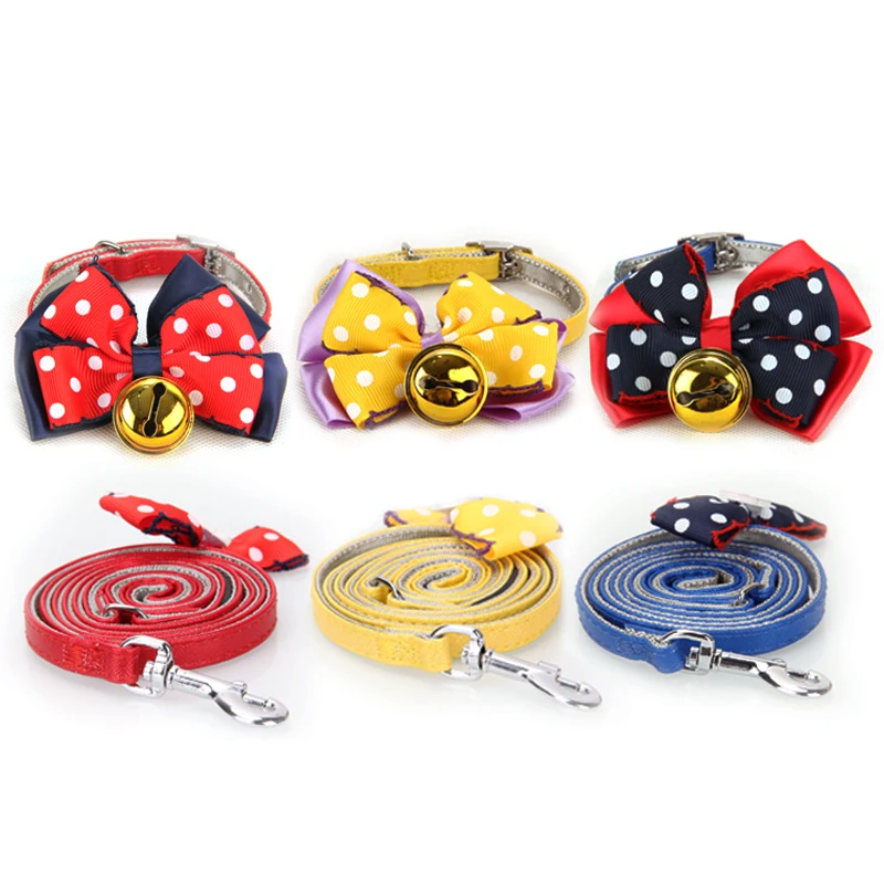 Ошейник для собак поводок регулируемый нейлоновый двойной слой Бабочка прочный