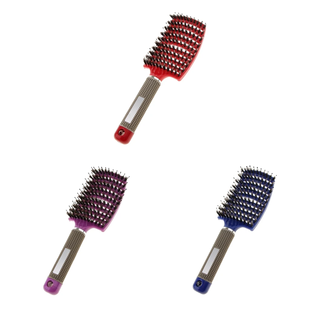 

Hair Comb Massage Scalp Detangler Hairbrush Bristle Brush Lady Vent Comb