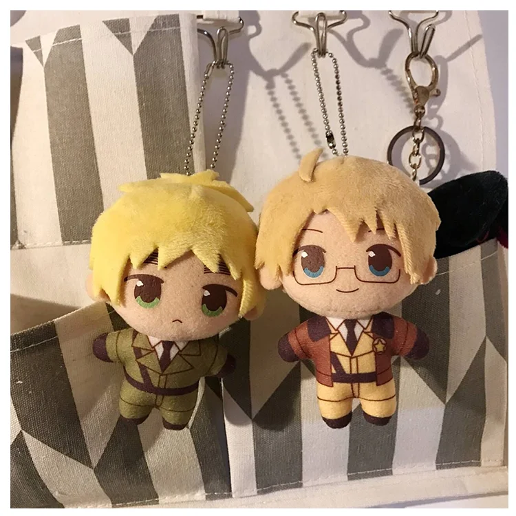 Аниме APH Axis Powers Hetalia/Артур Киркланд Альфред) хеталия и страны Косплэй реквизит игрушка плюшевый мультяшный кулон куклы брелок, подарки - Цвет: 2Pcs