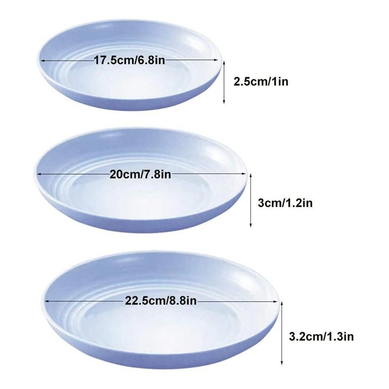 Набор тарелок из пшеничной соломы 12 шт. обеденные блюда обеденная тарелка для