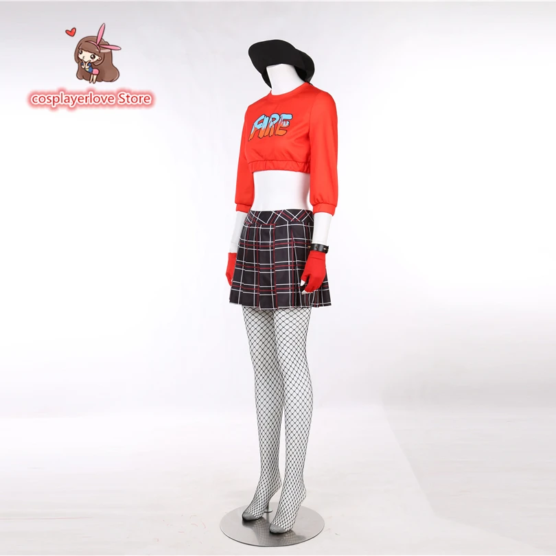 Persona5 Танцующая Звезда ночь Takamaki Ann Косплей Карнавальный Костюм Хэллоуин