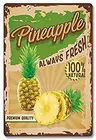 Жестяной винтажный Настенный декор в виде ананаса для кафе, бара, домашнее украшение для пива 12x8 дюймов