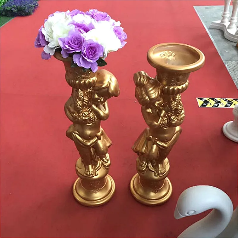 2 шт./лот свадебная белая римская колонна пластиковый цветочный горшок дорожный