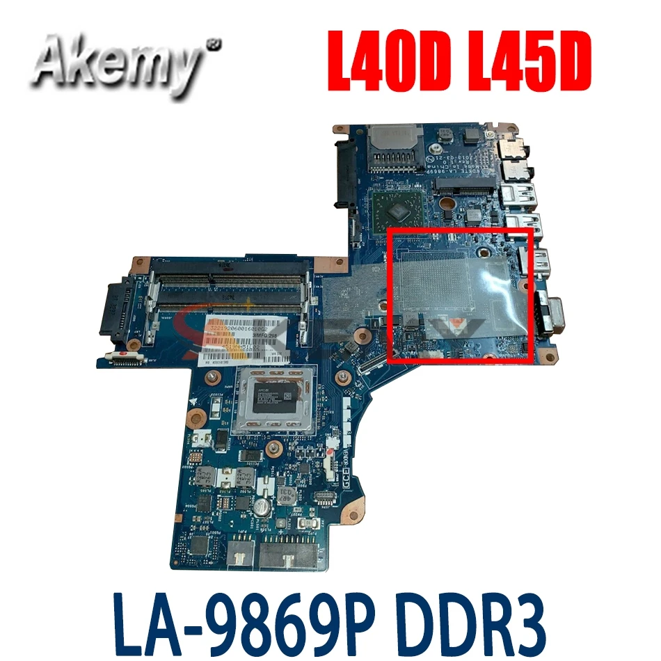 Фото AKemy K000141380 для Toshiba Satellite L40D L45D Материнская плата ноутбука LA-9869P DDR3 тестирование |