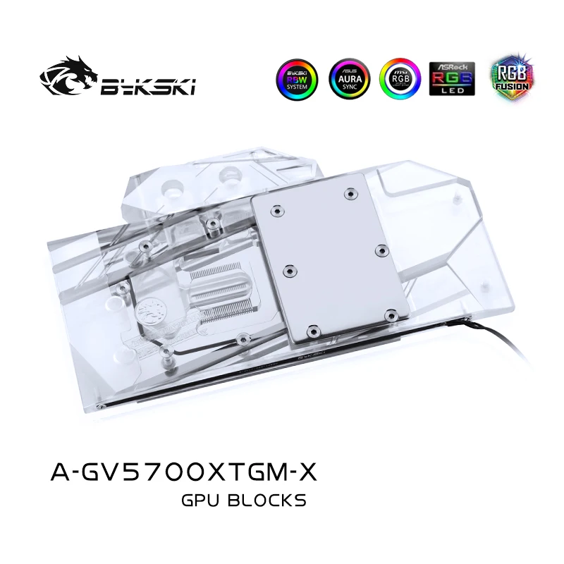 Водяной кулер Bykski для видеокарты Gigabyte RX5700XT GAMING OC 8G
