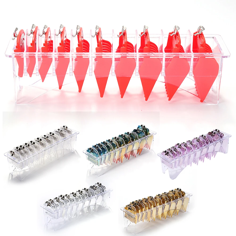 

10pcs Professional Hair Trimmer Accessories Comb Set Haircut Hair Salon Tools Easy Use Practical Hair Styling Tools