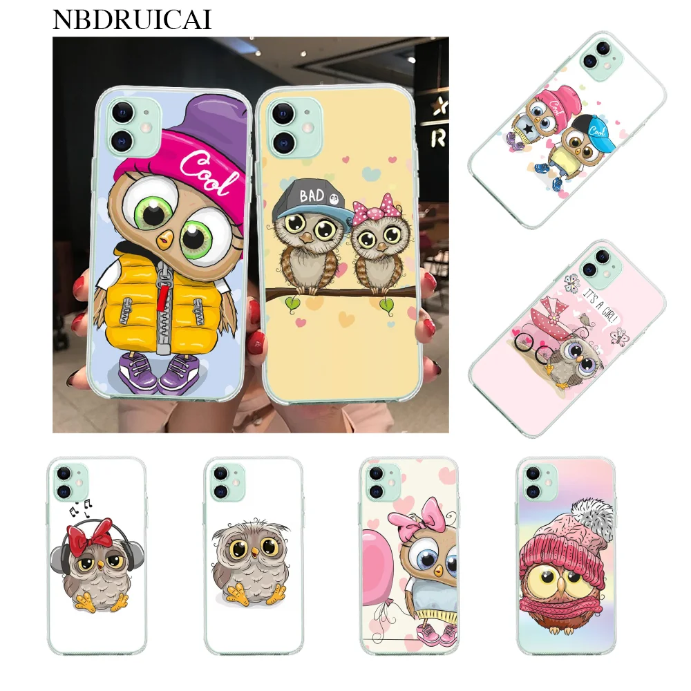 NBDRUICAI милый сова с любовью клиент высокое качество чехол для телефона iPhone 11 pro XS MAX