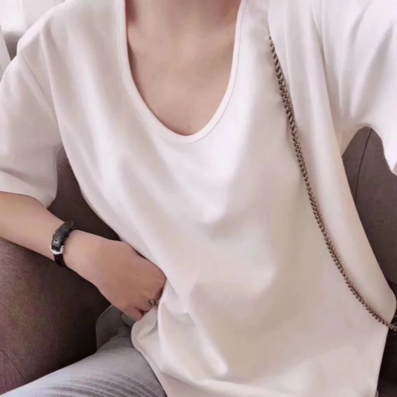 Женская футболка с коротким рукавом и овальным разрезом весенне-летний