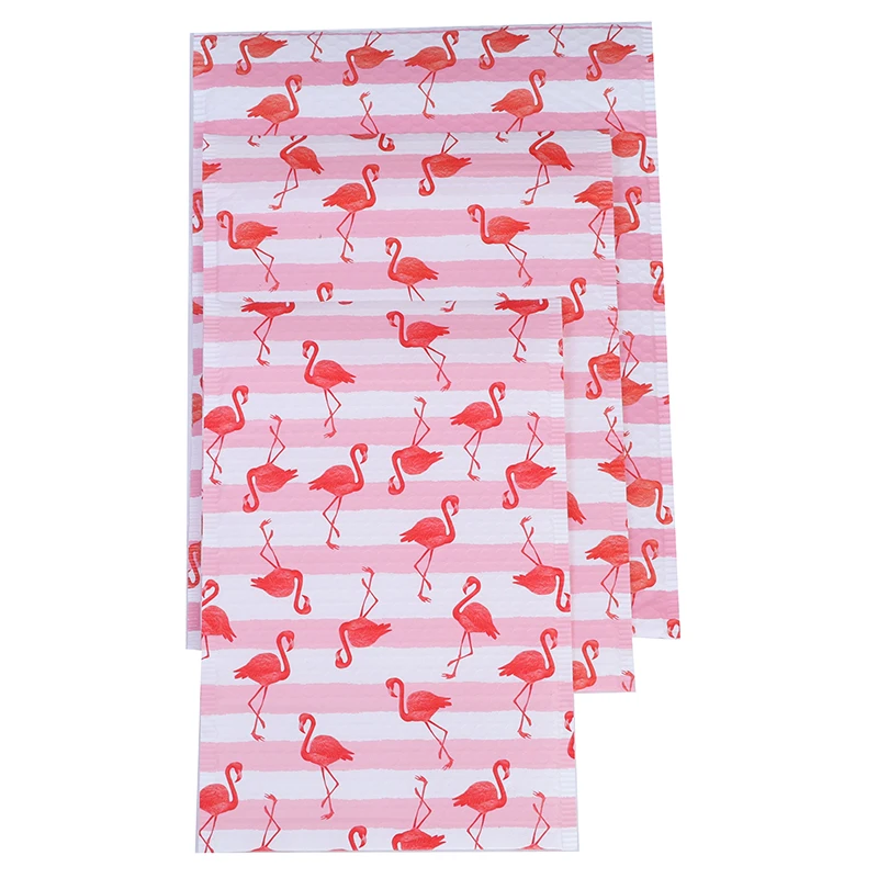 

10Pcs Aluminum Film Mailer Bubble Padded Flamingo Clothing Packaging Bag DIY