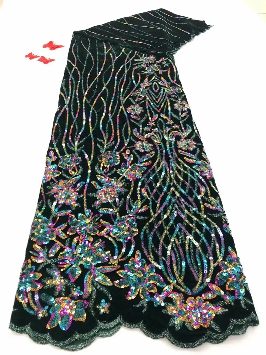 High Quality 3D Flowers French Lace Fabric With Beads For Bridal Wedding Dress New Arrival Applique Net Stones |