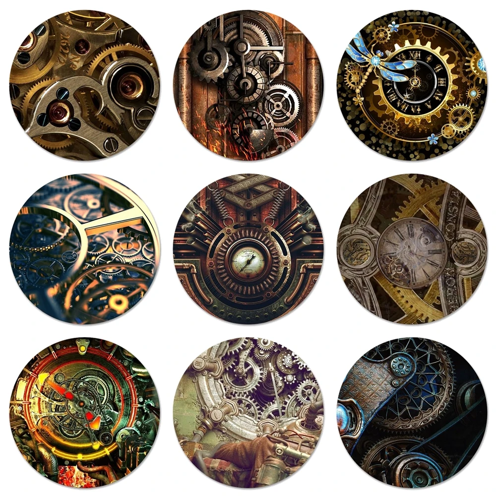 Механические шестерни значки в стиле стимпанк металлические для телефона