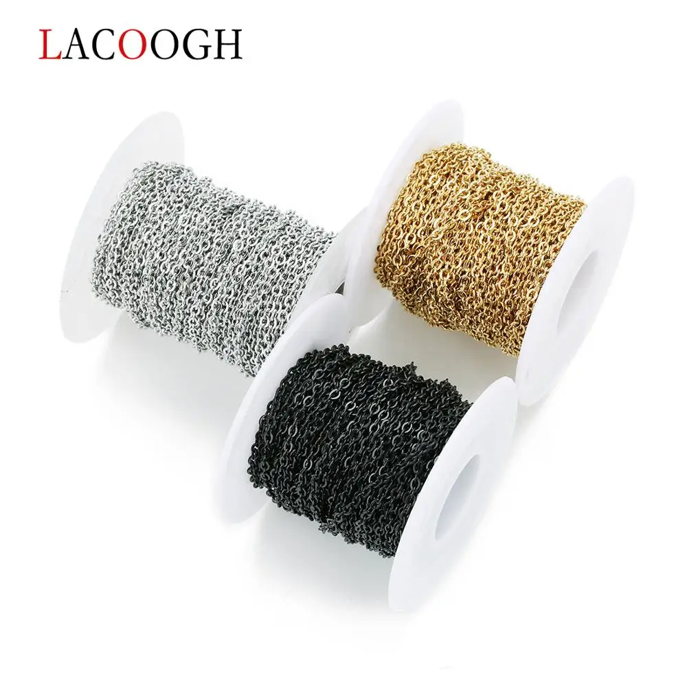 10 ярд широкие цепочки из нержавеющей стали для оптовых продаж 1 мм 5 2 0 3 трос Rolo Link