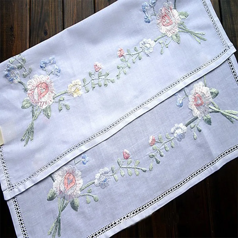 

Hot Cotton Embroidery Table Place Mat Pad Cloth Pot Cup Holder Pan Coaster Christmas Wedding Dining Tea Doily Kitchen Decoration