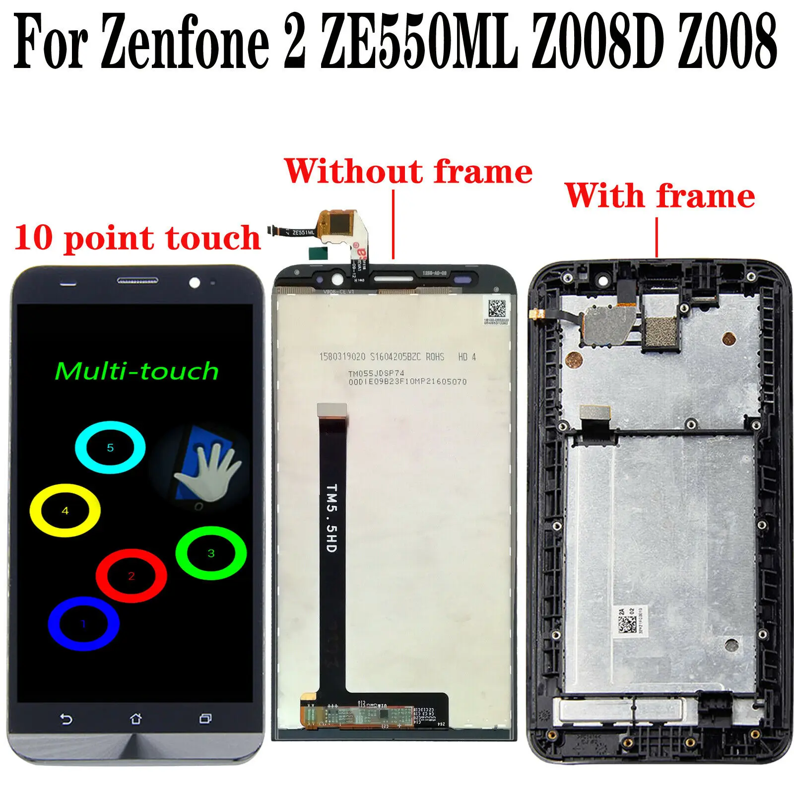 Оригинальный сенсорный ЖК-дисплей 5,5 дюйма для Asus Zenfone 2 ZE550ML Z008D Z008