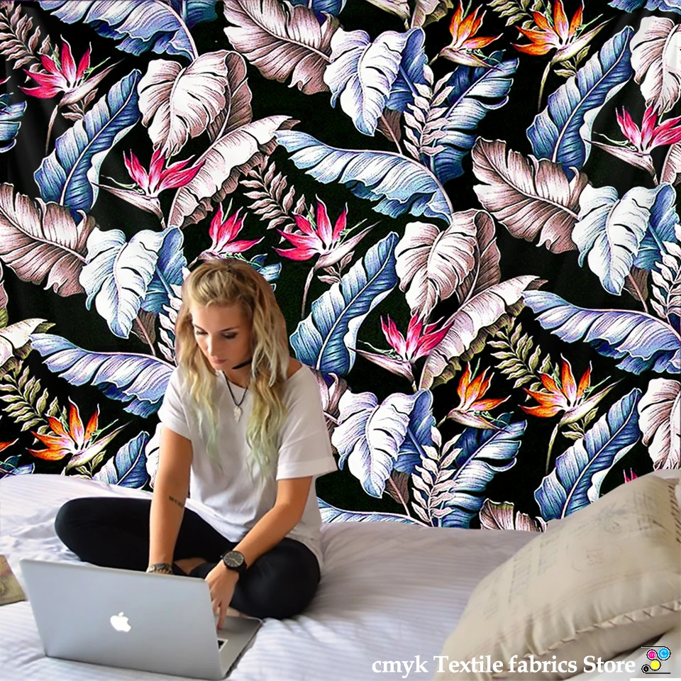 Настенная психоделическая скатерть с изображением фруктов перьев мандалы