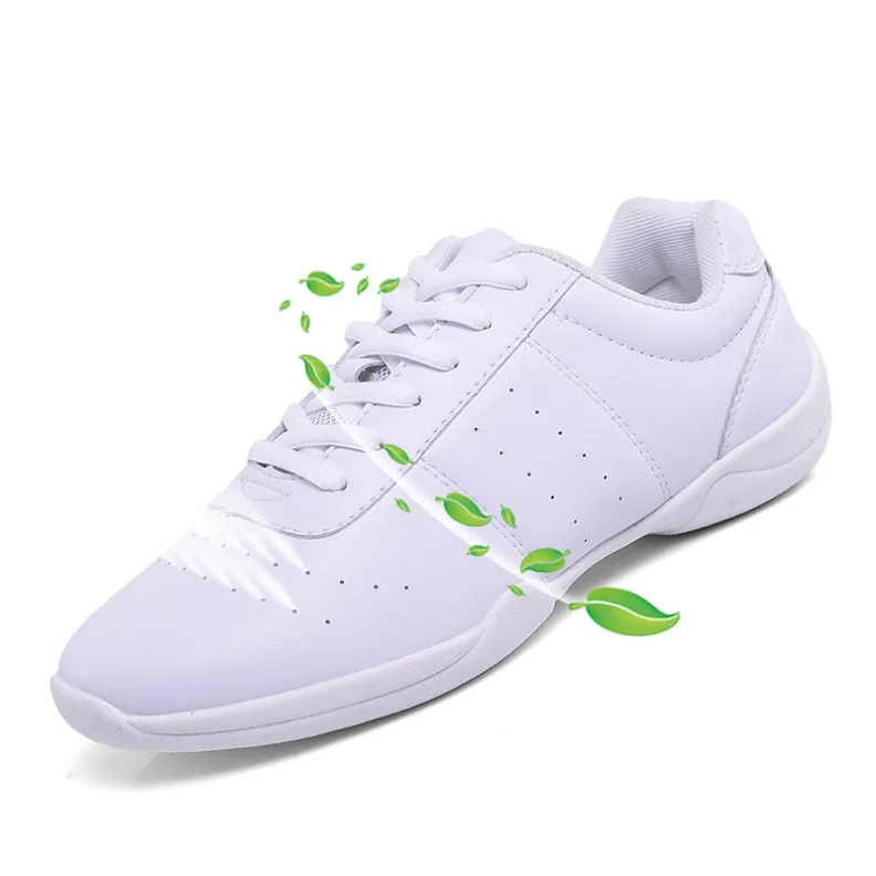 Черные белые танцевальные спортивные кроссовки для взрослых кожаная мягкая