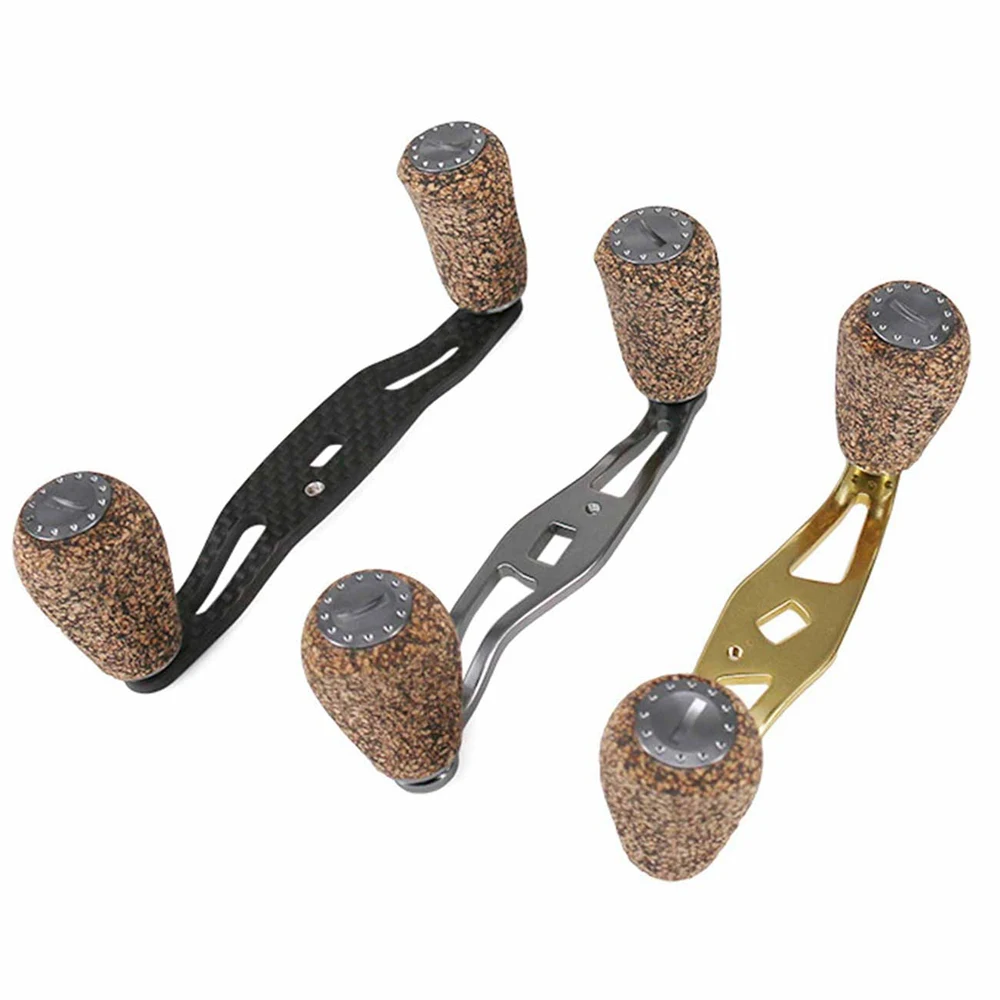 

DIY Fishing Reel Handle Baitcasting Fishing Reel Rocker Wood Knob Carbon Fiber Frame Fishing Tackle Tools