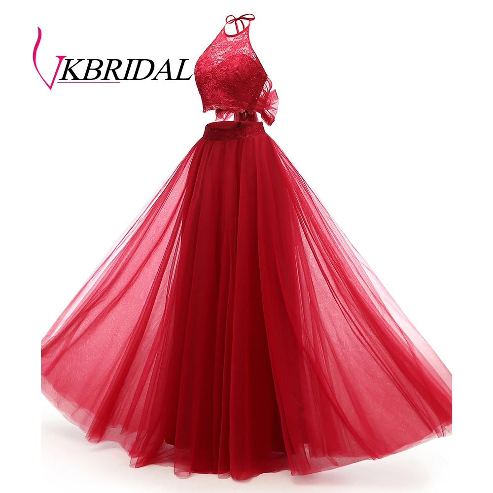 Vkbridal/двухкомпонентное кружевное платье для выпускного вечера длинное бальное со