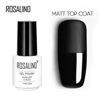 rosalind 7ml matt top coat gel lacquer long lasting soak off uv led gel color manicure polish for nail art gel varnish