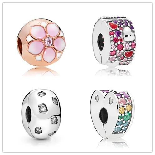 Бусины подвески женские из серебра 925 пробы в виде цветущей розы|Бусины| |