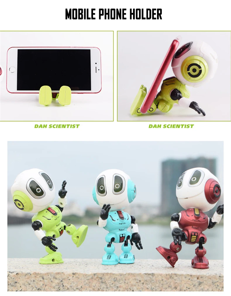 Smart Mini Robot Toys Intelligent Alloy Adjustable Talking for Kids Children Educational Robots LED Video Baby Gifts | Игрушки и хобби