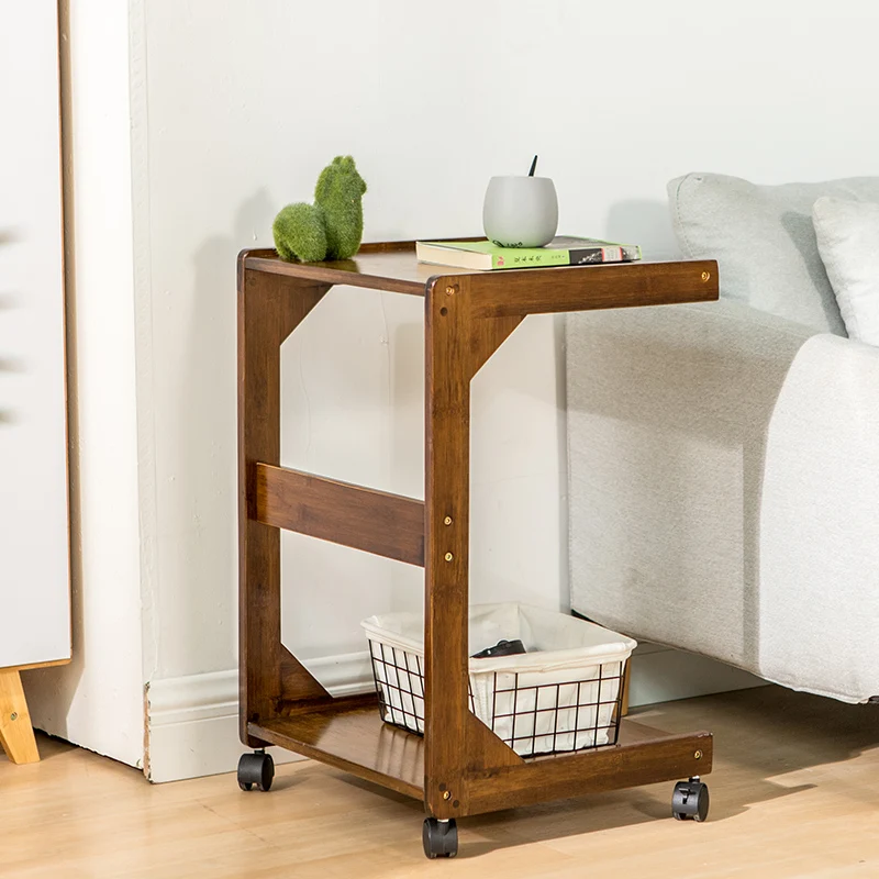 Передвижной Маленький журнальный столик с колесом мини диван небольшой боковой