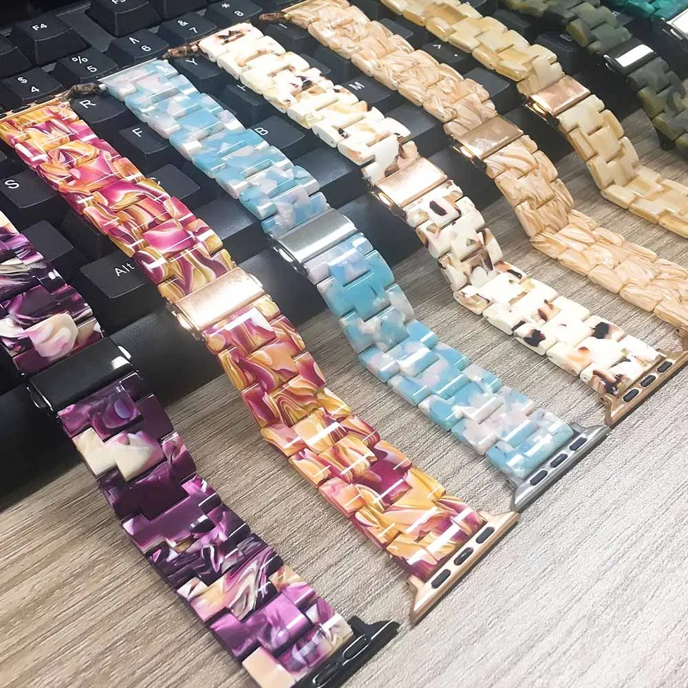 Ремешок полимерный для Apple Watch Band Series SE/6/5/4/3/2 Модный легкий керамический браслет