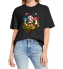 Забавная Женская футболка унисекс в стиле хиппи, грибы, кемпинг, психоделический лес, фестиваль грибков, женская футболка для влюбленных, топы в стиле Харадзюку